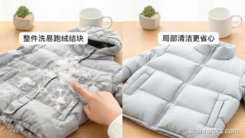 洁净生活家 羽绒服沾上油渍怎么洗？不用整件洗的局部去油技巧