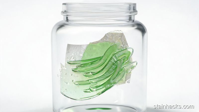 风油精滴在塑料表面的不干胶残留上，胶渍起皱卷起的3D渲染图