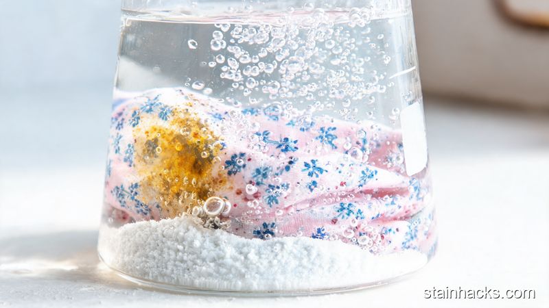 用过碳酸钠溶液浸泡去除彩色衣物黄渍